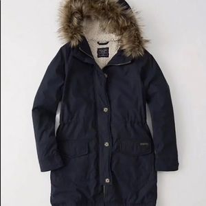 Abercrombie Sherpa Lined Military Parka